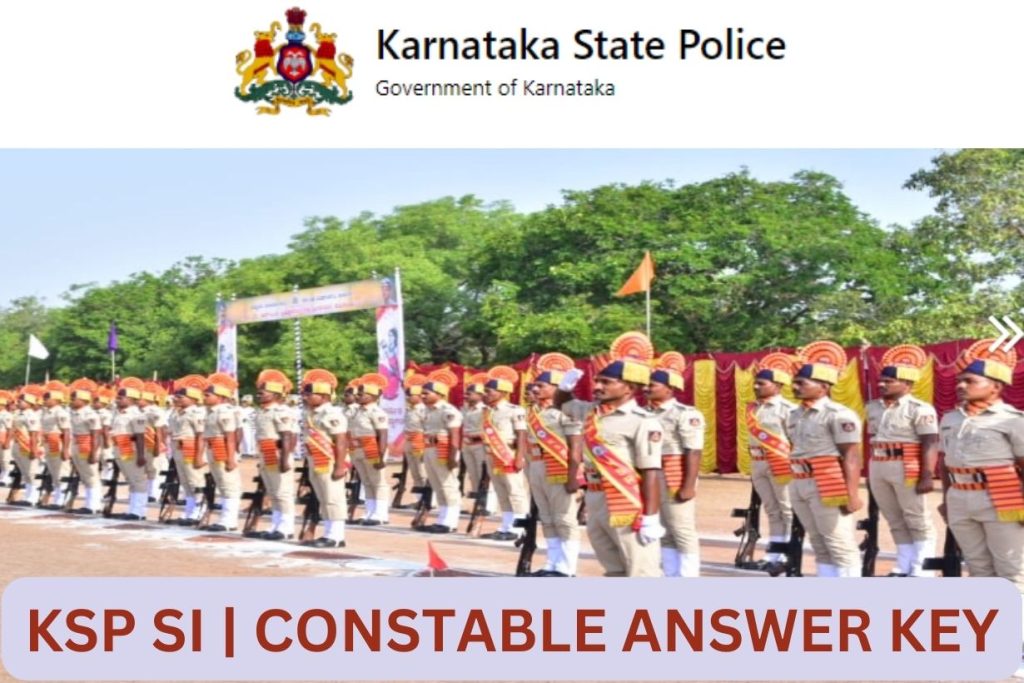 KSP SI CONSTABLE ANSWER KEY