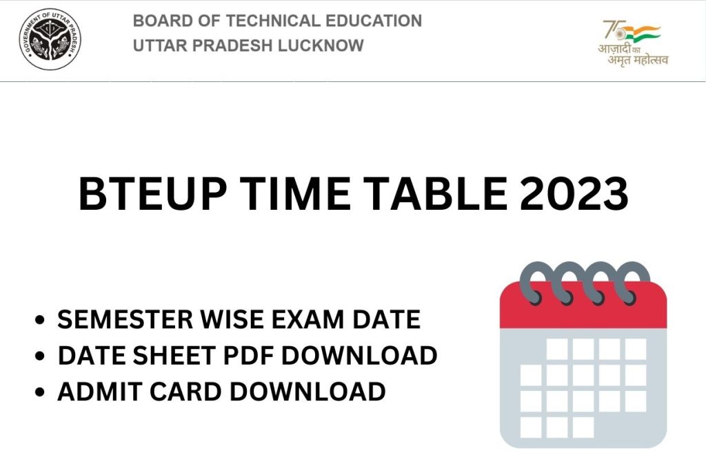 BTEUP Time Table 2023