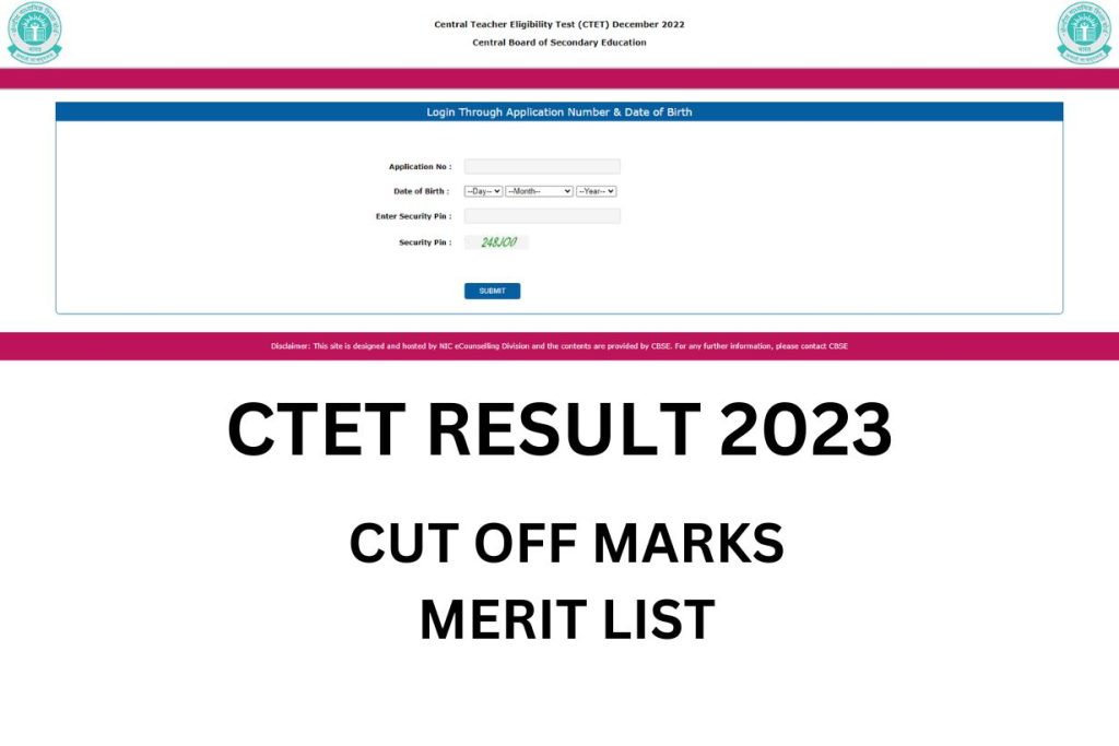 CTET Result 2023, Cut Off Marks