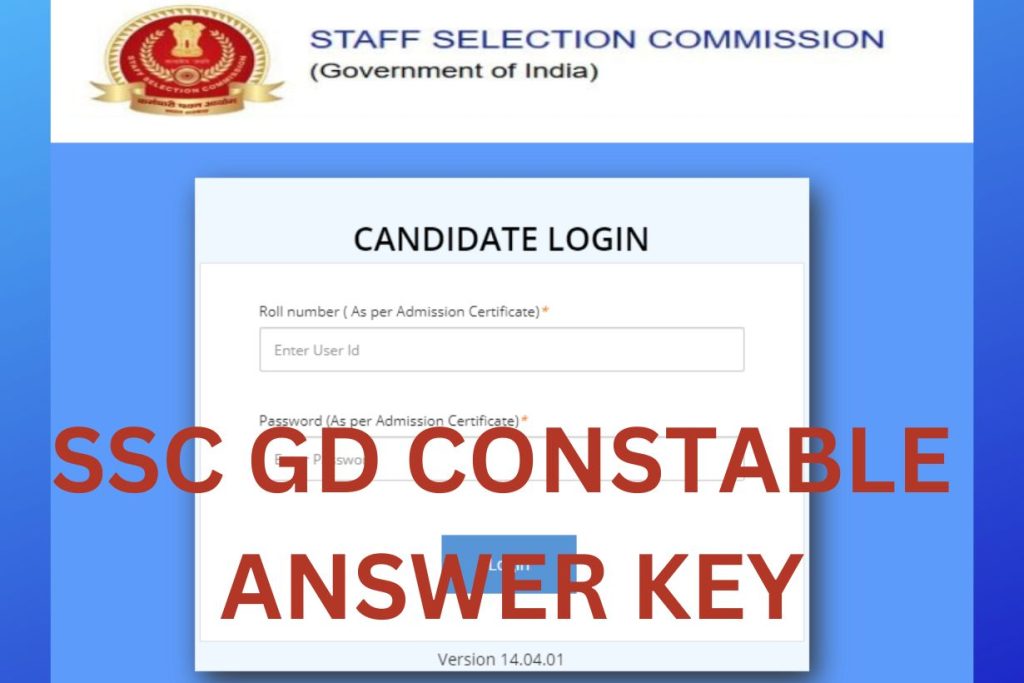 SSC GD CONSTABLE ANSWER KEY