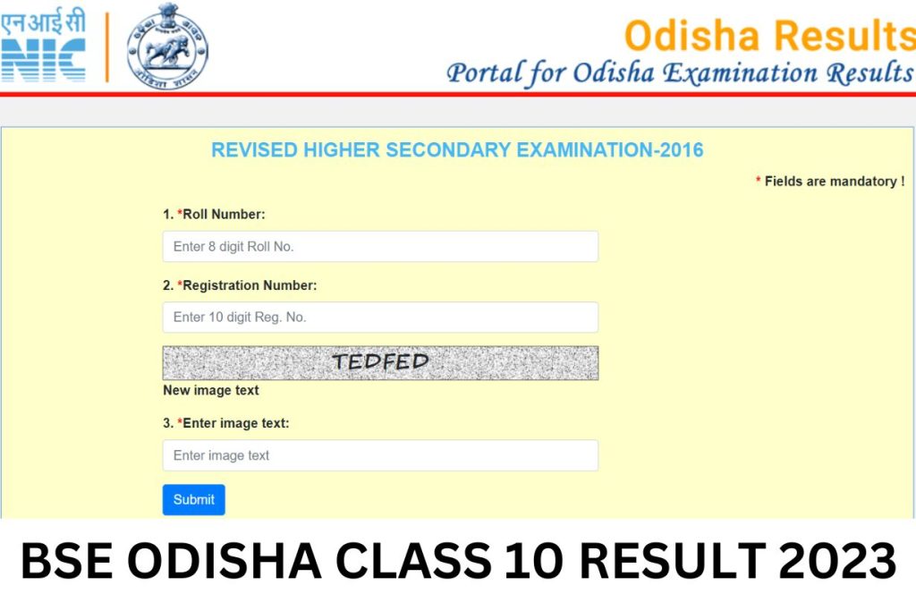 Odisha Class 10 Result 2023