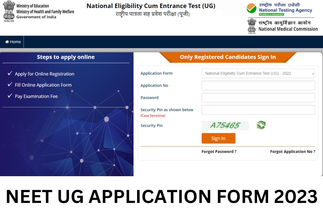 NEET UG 2023 Application Form