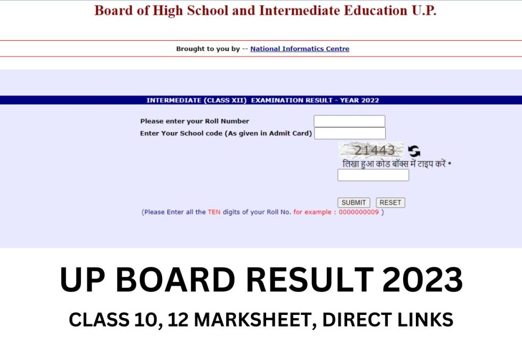 UP Board Result 2023 Class 10, 12