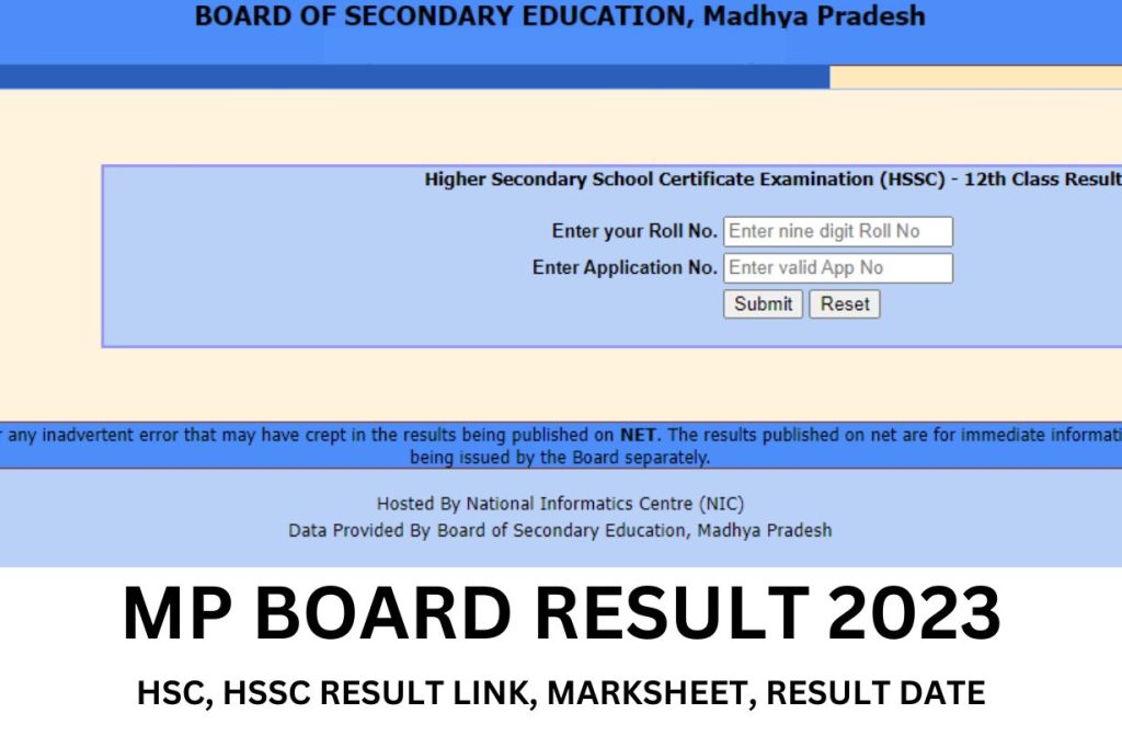 MP Board Result 2023, mpresults.nic.in HSC, HSSC Results Class 10th,12th